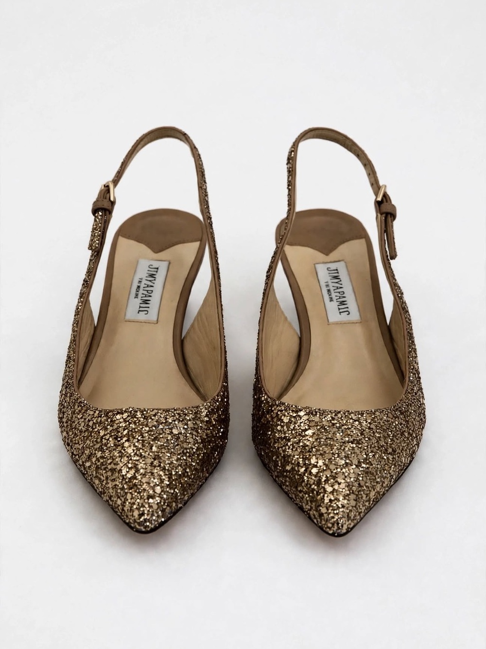Jimmy Choo Gemma 40 Glitter Slingback pump. - Picture 4 of 12